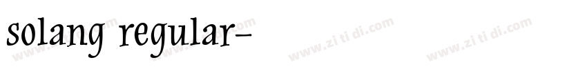 solang regular字体转换